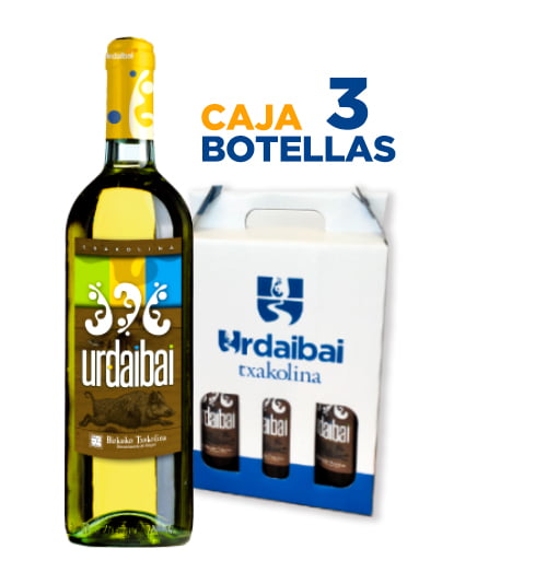 Txakoli Urdaibai: caja de 3 botellas cosecha 2025